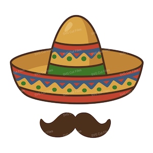 Mexican Sombrero SVG, Cinco De Mayo Hat PNG Clipart