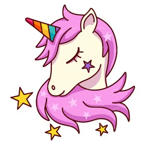 Cute Unicorn SVG, Cartoon Unicorn Face SVG Bundle, Digital Download