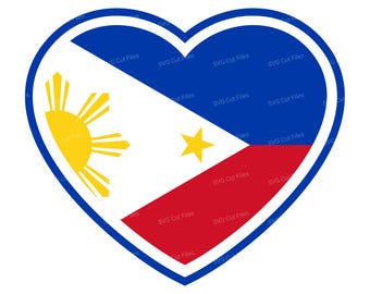 Philippines Heart SVG Bundle, Filipino Flag Patriotic T-Shirt Design