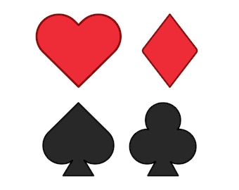Card Suits SVG Bundle, Poker Casino Vector Clipart