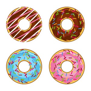 Donut SVG Bundle, Sweet Doughnut PNG Clipart