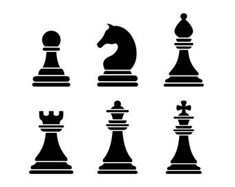 Chess Piece SVG Bundle, Vector Chess Set PNG, Gift T-shirt Design