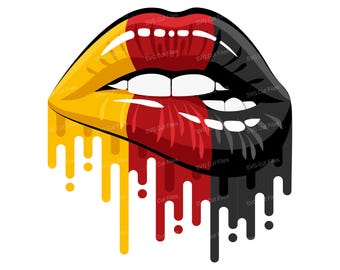 Germany Flag SVG, German Lips PNG Bundle, Printable T-shirt Design
