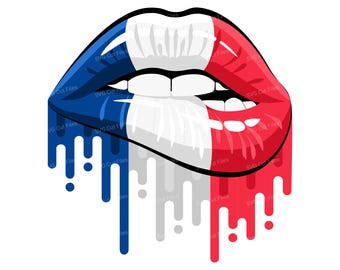 France Flag SVG, French Lips PNG Bundle, T-shirt Design