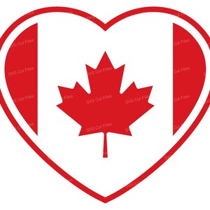 Canada Heart SVG File, Canadian Flag SVG Bundle, Patriotic T-Shirt Design