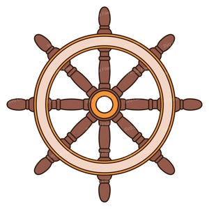 Ship Wheel SVG Bundle, Captain Boat Wheel Clipart, Digital Download
