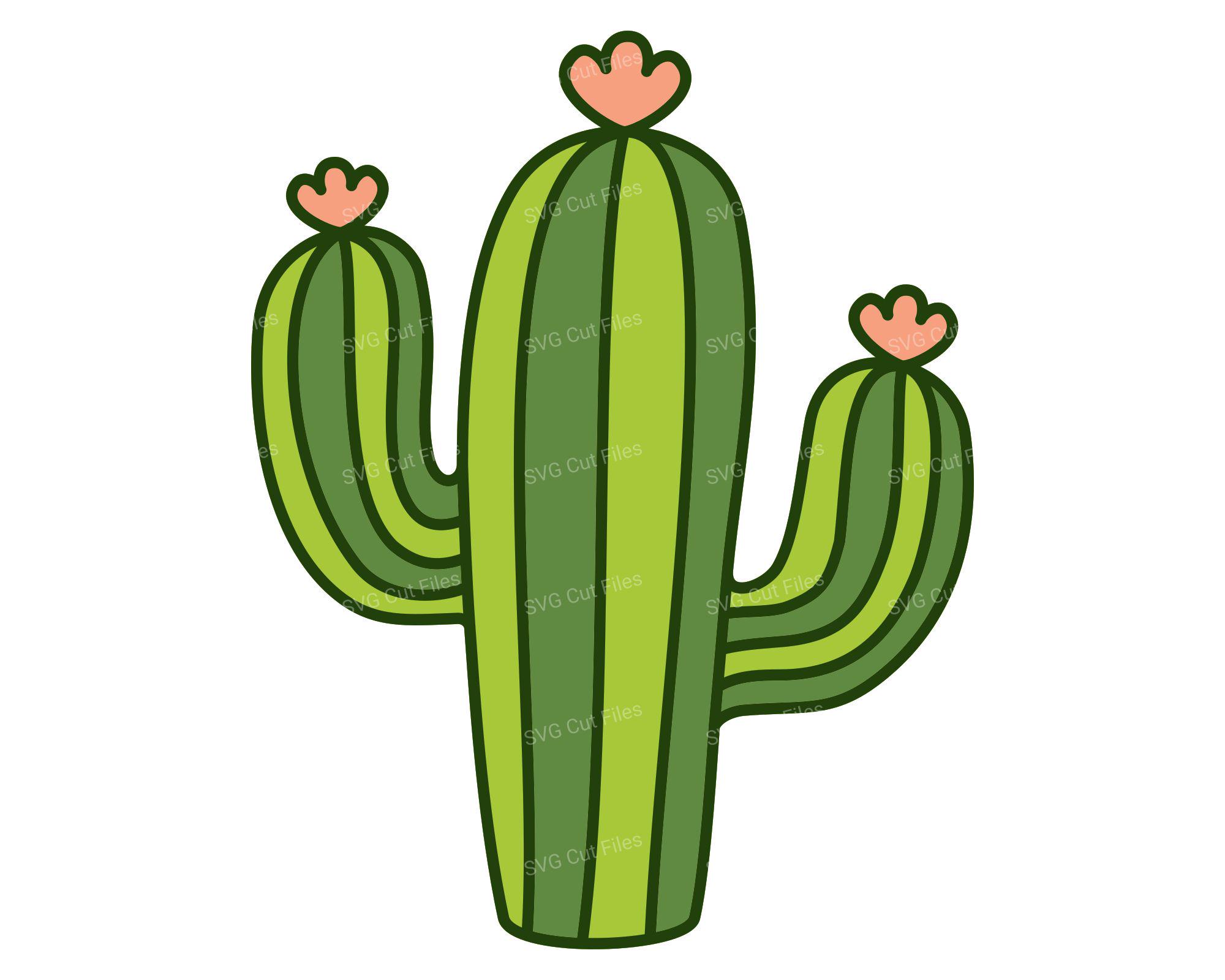 Desert Cactus SVG, Saguaro Cacti PNG, Texas Succulent Clipart - Etsy
