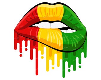 Juneteenth Lips SVG Flagge, schwarzes Geschichts-T-Shirt, afroamerikanische Flagge PNG