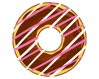 Donut SVG, Sprinkle Donut Clipart, Sweet Doughnut Cake PNG