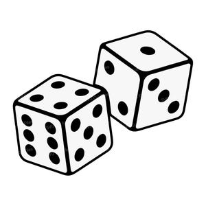 Casino dobbelstenen SVG-bundel, DnD Lucky Dice Vector Clipart