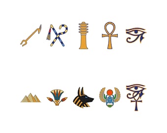 Paquete de archivos SVG egipcios, PNG del Antiguo Egipto, imágenes prediseñadas PNG para tatuajes, archivos para Cricut