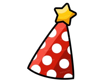 Birthday Hat SVG, Red Party Hat PNG, Bday Shirt Clipart