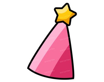 Birthday Hat SVG, Pink Party Hat PNG, Kids Shirt Clipart