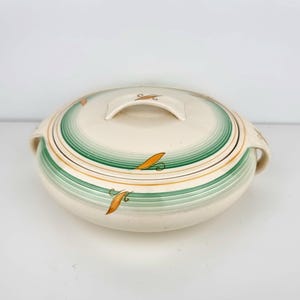 Vintage 1930s Art Deco Tureen Dish Pot With Lid - Serving Vegetables - Tableware - Vintage Homeware Kitchenware