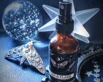 Moth & Flame™ Natural Botanical Ceremonial Myst- Cedar, Saffron, Tobacco, Vetiver, Benzion, Frankincense