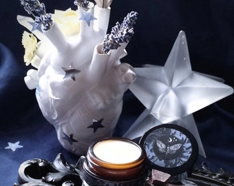Heart of Stars ™ Natural Botanical Ceremonial Solid Perfume Balm- Cocoa, Coffee, Cardamom, Black Pepper, Vanilla,Labdanum,Myrrh,Amber resin