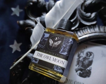 The Owl Moon™ Natural Botanical Ceremonial Perfume Oil, Apricot, Orange, Grapefruit, Cedar, Labdanum, Amyris