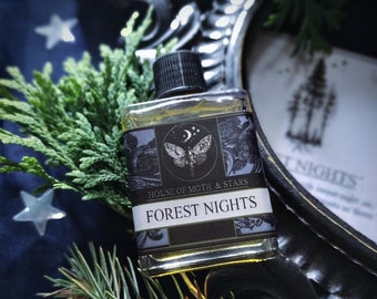 Forest Nights ™ Natural Botanical Ceremonial Perfume Oil Patchouli, Frankincense, Creosote, Juniper, Labdanum, Cedar, Piñon