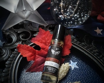 Weaving Dreams of Fall™ Natural Botanical Ceremonial Fall Perfume Oil Roll On- Nutmeg, Cocoa, Clove, Jasmine, Vetiver, Black Tea Amyris