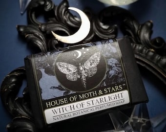 Witch of Starlight™ Natural Botanical Ceremonial Perfumed Soap 3.4 oz bar -Rose Geranium, Apple, Almond, Chamomile, Clary Sage