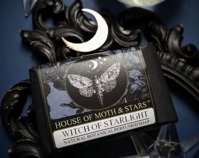 Featured listing image: Witch of Starlight™ Natural Botanical Ceremonial Perfumed Soap 3.4 oz bar -Rose Geranium, Apple, Almond, Chamomile, Clary Sage