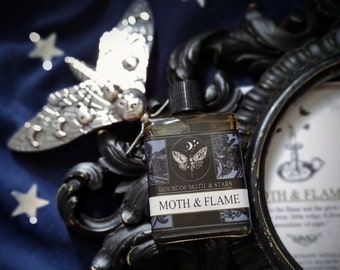 Moth & Flame™ Natural Botanical Ceremonial Perfume Oil Cedar, Saffron, Tobacco, Vetiver, Benzion, Frankincense