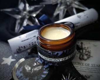 Symphony Of Stars ™ Natural Botanical Ceremonial Solid Perfume Balm Rose, Palo Santo, Clary Sage, Cardamom Cedar, Carrot, Balsum Peru
