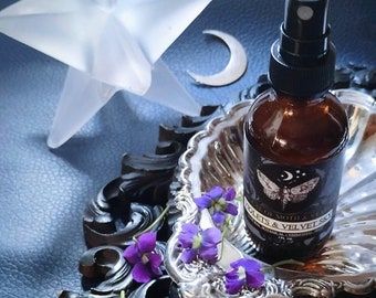 Violets & Velvet Sky™ Natural Botanical Ceremonial Perfume Myst-Body Spray Violet Leaf, Black Currant, Carrot, Orris, Jasmine, Cedar