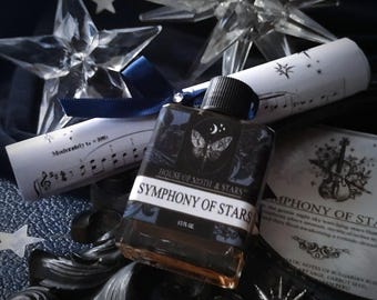 Symphony Of Stars™ Natural Botanical Ceremonial Perfume Oil, Rose, Palo Santo, Sage, Cedar, Carrot, Cardamom Balsum Peru