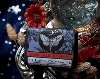 Autmn Moon & Magick ™ Natural Botanical Fall Ceremonial Perfumed Soap 3.4 oz bar - Nutmeg, Anise, Bergamot, Myrrh, Benzoin, Fig, Black Tea