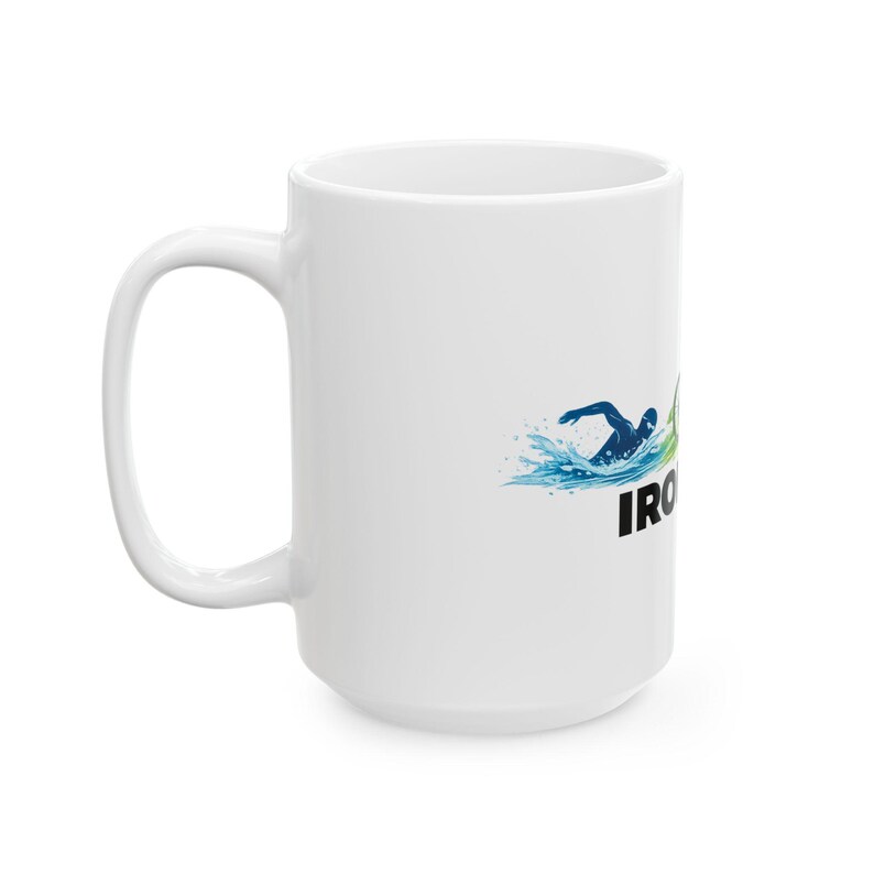 Triathlon Silhouette IRONMAN Mug | Ceramic Coffee Cup image 4