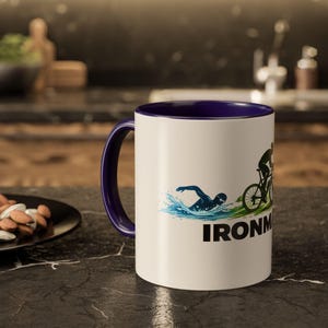 Taza de cerámica con diseño del triatlón Ironman imagen 6
