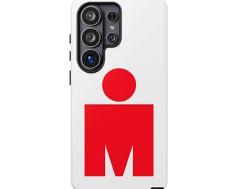 Funda para teléfono con logo de Ironman / Funda resistente para teléfono, símbolo de triatlón rojo