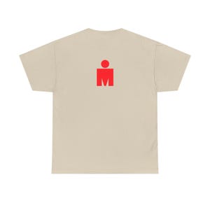 Red Ironman M Logo Tee | Minimalist Gym Sports Shirt image 3