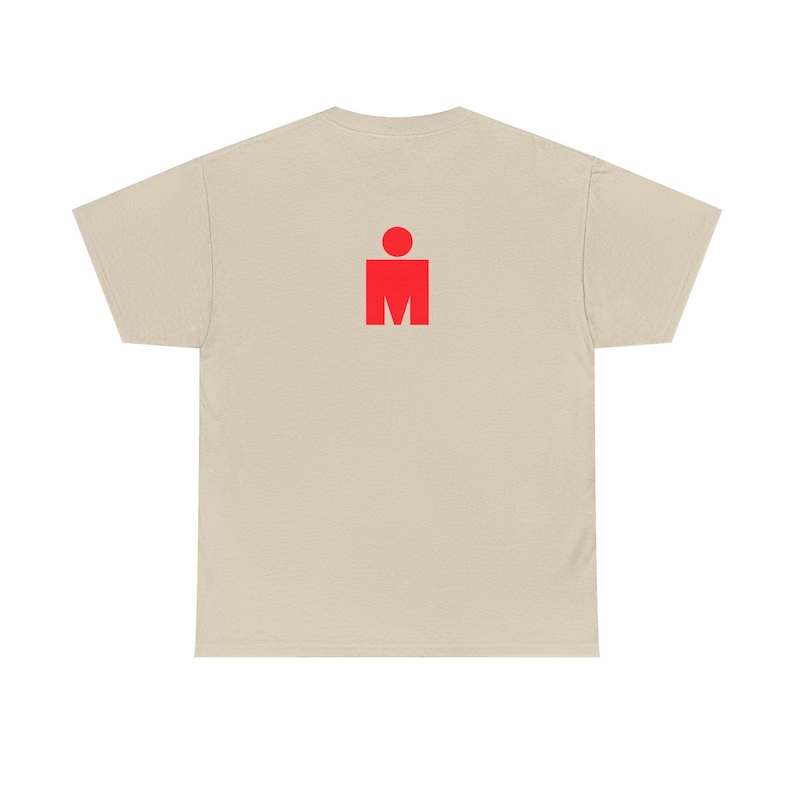 Red Ironman M Logo Tee | Minimalist Gym Sports Shirt image 3