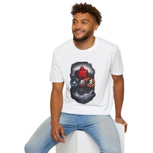 Ironman Triathlon Icons T-Shirt | Swim Bike Run Race Logo image 18