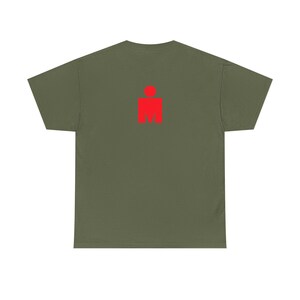 Red Ironman M Logo Tee | Minimalist Gym Sports Shirt image 7