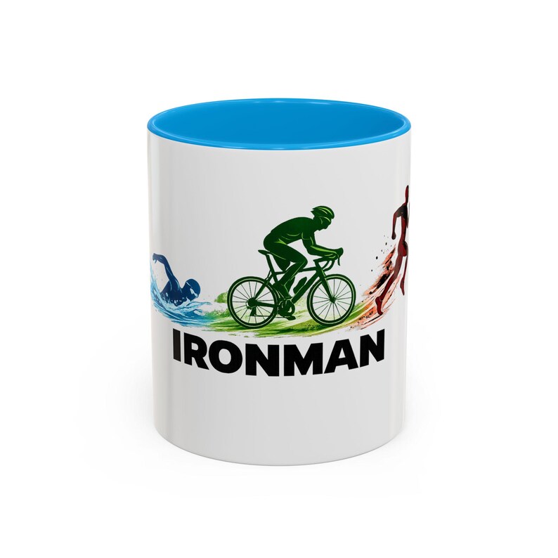 Taza de cerámica con diseño del triatlón Ironman imagen 13