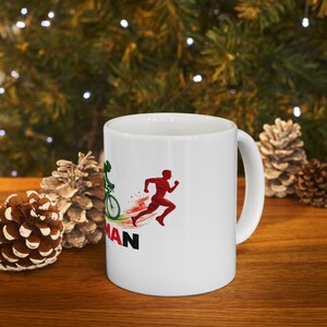 Triathlon Silhouette IRONMAN Mug | Ceramic Coffee Cup image 10