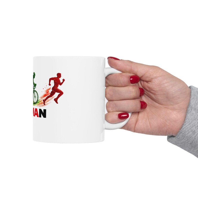 Triathlon Silhouette IRONMAN Mug | Ceramic Coffee Cup image 12