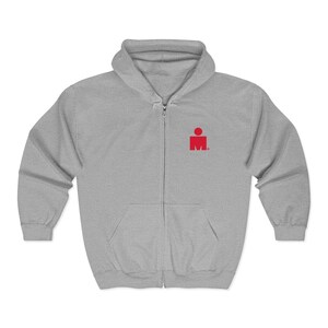 Sudadera con capucha/cremallera con logo de Ironman Triathlon, diseño para natación, ciclismo y carrera. imagen 3