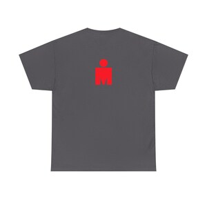 Red Ironman M Logo Tee | Minimalist Gym Sports Shirt image 10