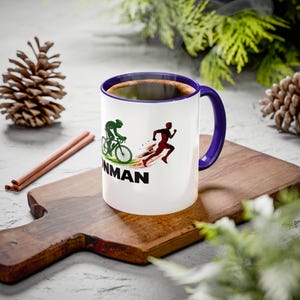 Taza de cerámica con diseño del triatlón Ironman imagen 5