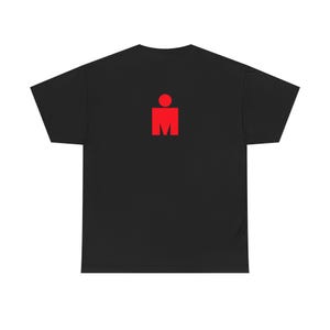 Red Ironman M Logo Tee | Minimalist Gym Sports Shirt image 2