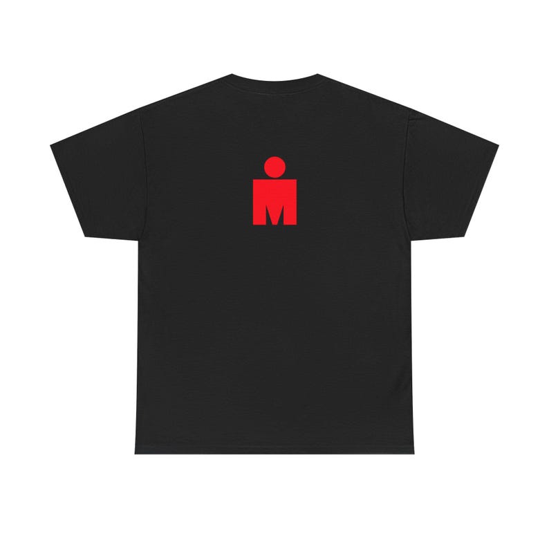 Red Ironman M Logo Tee | Minimalist Gym Sports Shirt image 2