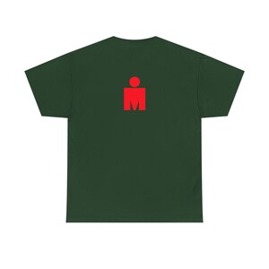 Red Ironman M Logo Tee | Minimalist Gym Sports Shirt image 8