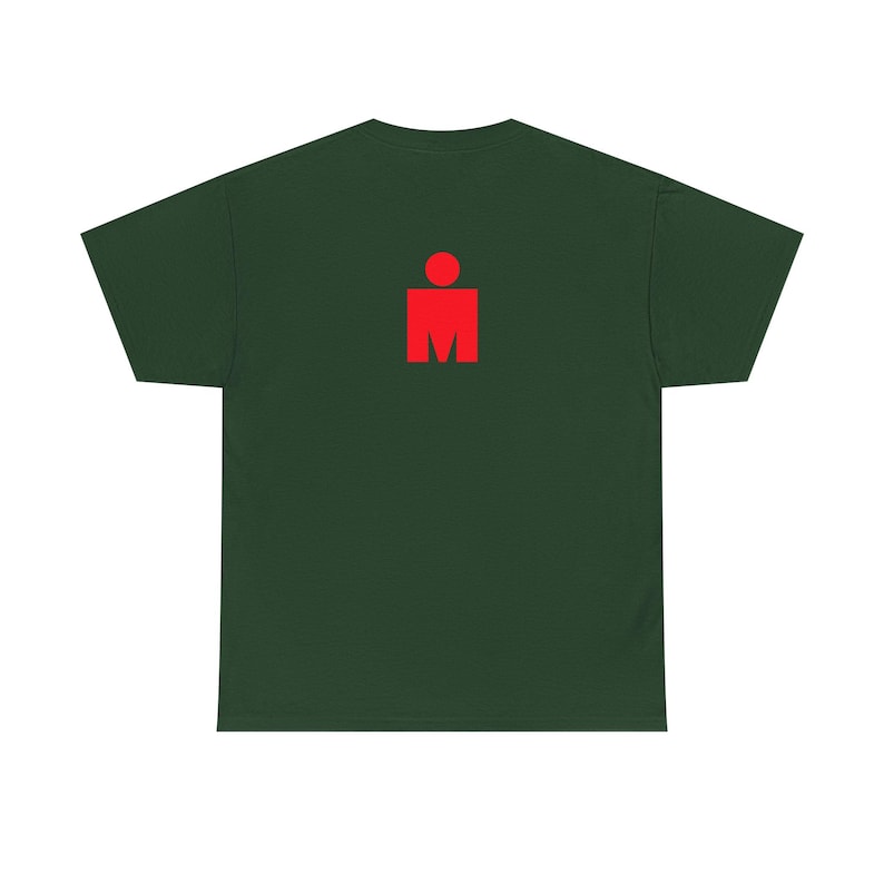 Red Ironman M Logo Tee | Minimalist Gym Sports Shirt image 8