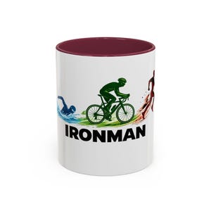 Taza de cerámica con diseño del triatlón Ironman imagen 19