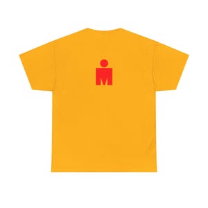Red Ironman M Logo Tee | Minimalist Gym Sports Shirt image 4