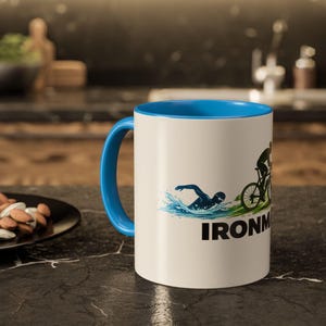 Taza de cerámica con diseño del triatlón Ironman imagen 18